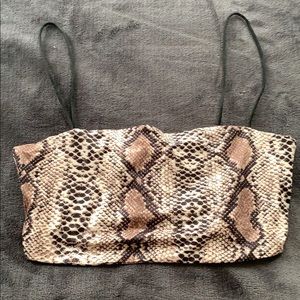 Snake Print Crop Top